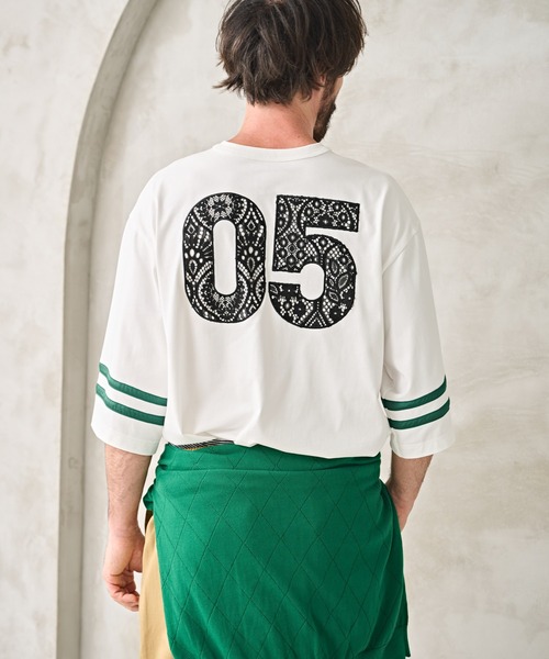 Kelen(ケレン)の「「KELEN MENS / ケレン メンズ」2WAY NUMBERING TOP(Tシャツ/カットソー・メンズ・オフホワイト/グレイッシュベージュ/ブラック・40/38/42)」の16枚目の写真