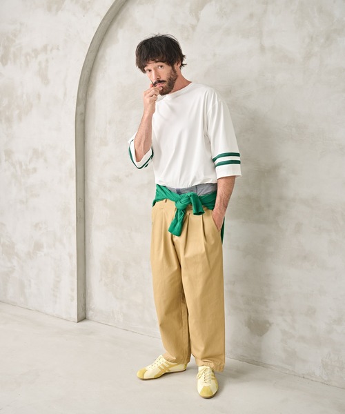 Kelen(ケレン)の「「KELEN MENS / ケレン メンズ」2WAY NUMBERING TOP(Tシャツ/カットソー・メンズ・オフホワイト/グレイッシュベージュ/ブラック・40/38/42)」の17枚目の写真