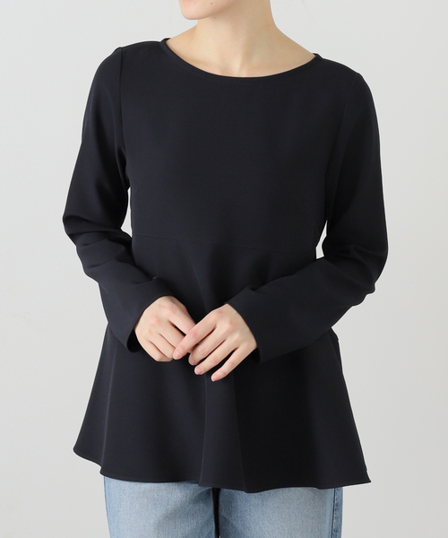 La TOTALITE（ラトータリテ）の「【洗える】チュニックフレアブラウス（シャツ/ブラウス・レディース・ホワイト/ネイビー・FREE）」の2枚目の写真