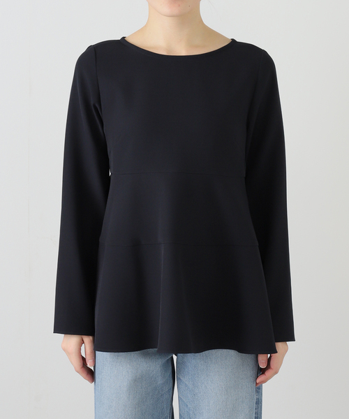 La TOTALITE（ラトータリテ）の「【洗える】チュニックフレアブラウス（シャツ/ブラウス・レディース・ホワイト/ネイビー・FREE）」の4枚目の写真