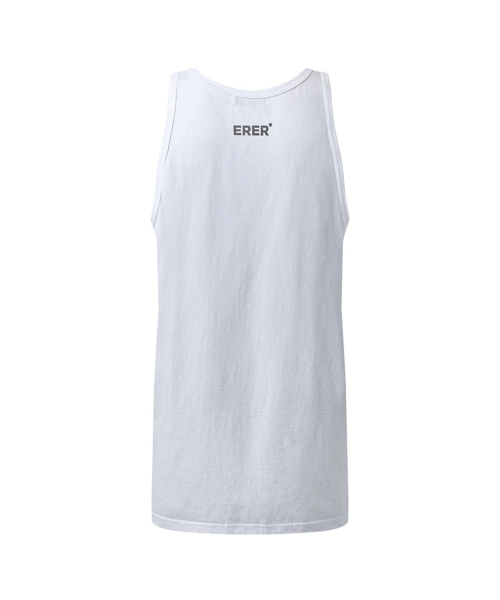 ERER(エルエル)の「メンズ ベーシック タンクトップ ホワイト(Tシャツ/カットソー・レディース・ホワイト・3/4)」の5枚目の写真