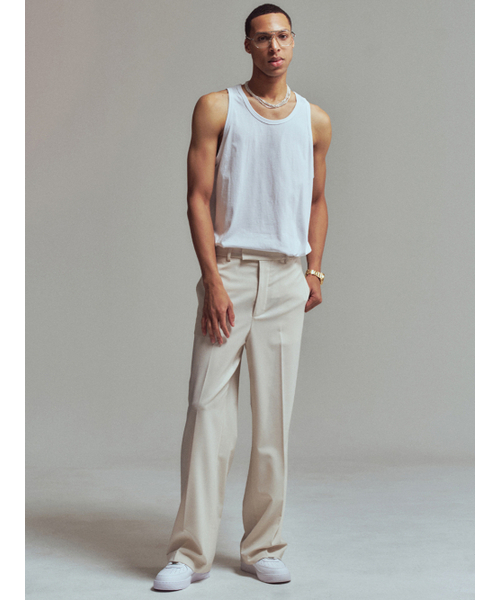 ERER(エルエル)の「メンズ ベーシック タンクトップ ホワイト(Tシャツ/カットソー・レディース・ホワイト・3/4)」の4枚目の写真