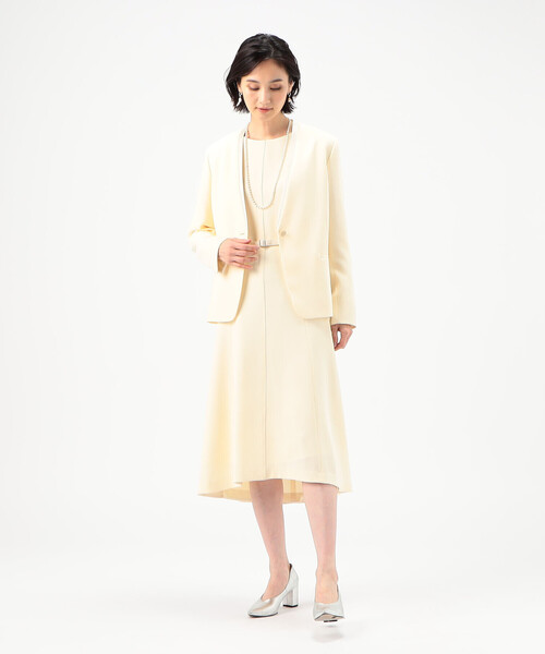 K．T キヨコ タカセ（K．T KIYOKO TAKASE）/〔 Sサイズ 〕 【セットアップ対応】トリアセテートポリエステルダブルクロス ノーカラージ… セール】〔 Sサイズ 〕 【セットアップ対応】トリアセテート