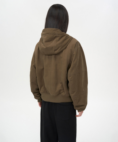 フライトフードパーカー ブラウン