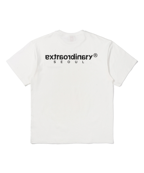 EXTRAORDINARY（エクストラオーディナリー）の「ヘビーコットン ベーシック スモールロゴTシャツ ホワイト（Tシャツ/カットソー・メンズ・その他・MEDIUM/LARGE/SMALL）」の2枚目の写真