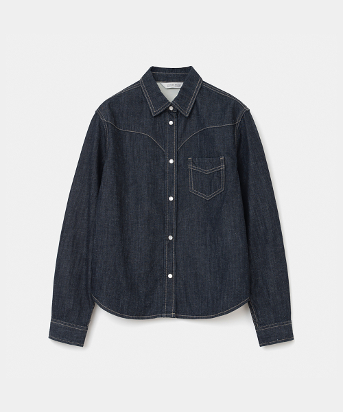 UNIFORM BRIDGE（ユニフォームブリッジ）の「western denim shirt 7oz(womens) indigo one washed（シャツ/ブラウス・レディース・その他・MEDIUM/SMALL）」の2枚目の写真