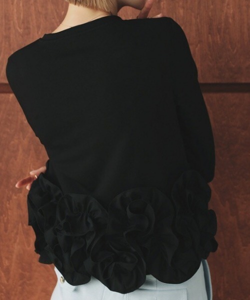 deux amour（ドゥーザムール）の「裾フラワーフリル長袖トップス（その他トップス・レディース・ブラウン/ホワイト/ブラック・FREE）」の11枚目の写真