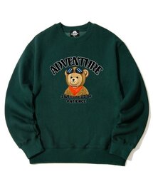 パイロットベアグラフィック クルーネック - グリーン