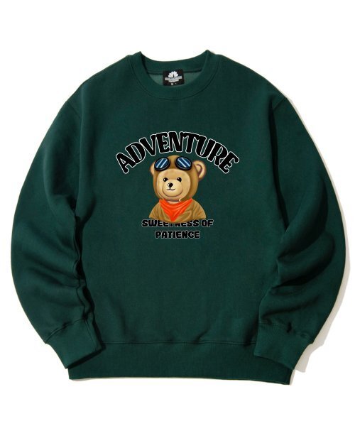 TRIPSHION(トリップション)の「パイロットベアグラフィック クルーネック - グリーン(スウェット・メンズ・その他・LARGE/MEDIUM/X-LARGE)」の1枚目の写真