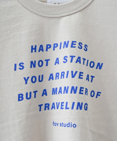FOV(フォブ)の「フォブ HAPPINESS Tシャツ(Tシャツ/カットソー・キッズ・ブラック/ホワイト/ベージュ系その他・S/M/L/XL)」の9枚目の写真
