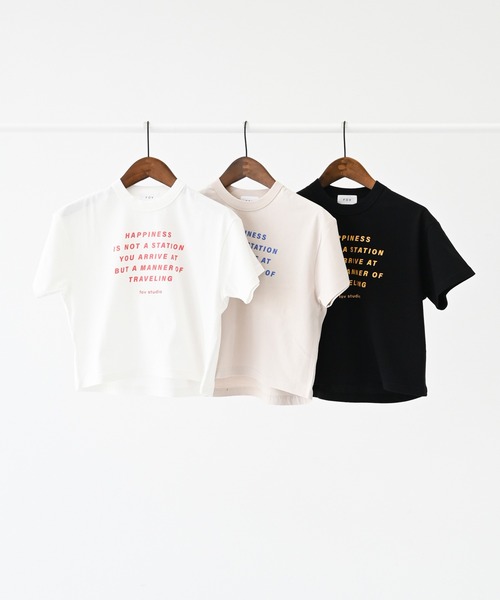 FOV(フォブ)の「フォブ HAPPINESS Tシャツ(Tシャツ/カットソー・キッズ・ブラック/ホワイト/ベージュ系その他・S/M/L/XL)」の4枚目の写真