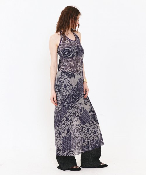 SETSETSET(セットセットセット)の「HALTER NECK CROCHER KNIT DRESS DARK PURPLE(ワンピース・レディース・その他・FREE)」の4枚目の写真