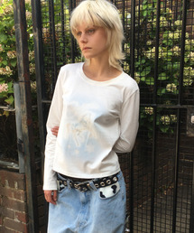 [ERTR x ニードル]コズミックホース L/S Tシャツ スモールフィット（ホワイト）