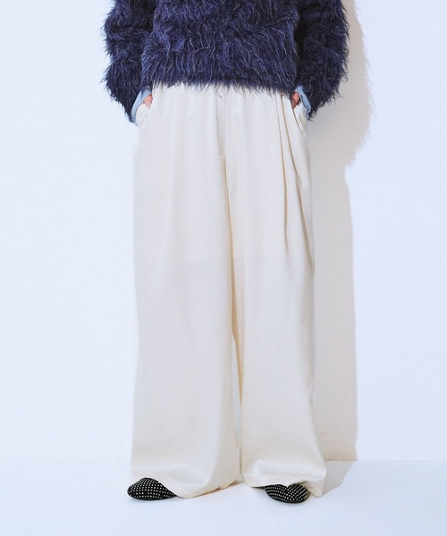 JEANASIS（ジーナシス）の「アソートサテンイージーパンツ/634891（その他パンツ・レディース・ブラウン/オフホワイト/ブラウン系その他/ブラック・FREE）」の2枚目の写真