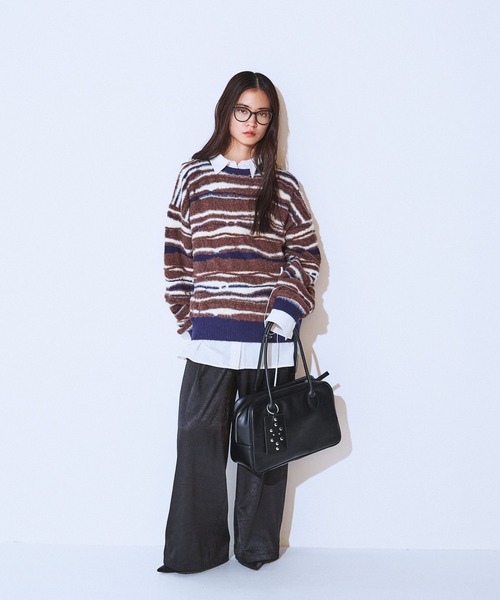 JEANASIS（ジーナシス）の「アソートサテンイージーパンツ/634891（その他パンツ・レディース・ブラウン/オフホワイト/ブラウン系その他/ブラック・FREE）」の19枚目の写真