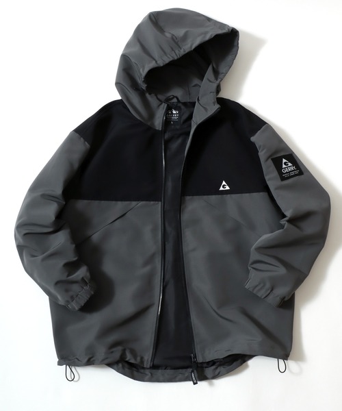 GERRY(ジェリー)の「GERRY/ジェリー Mountain Parka/ロゴ ワンポイント刺繍 マウンテンパーカー/アウトドアパーカー フーディー/レディース メンズ(マウンテンパーカー・メンズ・チャコールグレー/ブラック/グレイッシュベージュ・M/L/LL)」の2枚目の写真
