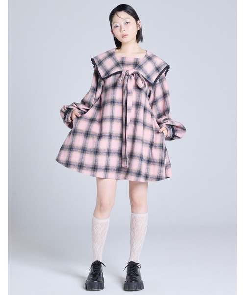Little sunny bite(リトルサニーバイト)の「《Little Sunny Bite》check dress(ドレス・レディース・ピンク/ブラック・SMALL/MEDIUM)」の22枚目の写真