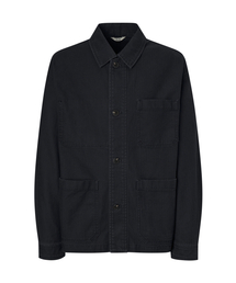 HAZZYS（ ヘジス）の「[HIS] ヘリンボーンワークジャケット ブラック（その他アウター）」