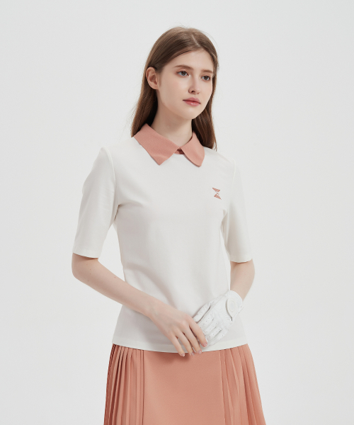 E.PARCA（イパルカ）の「サンキスド5部ポロトップ（ポロシャツ・レディース・その他・SMALL/MEDIUM/LARGE）」の2枚目の写真
