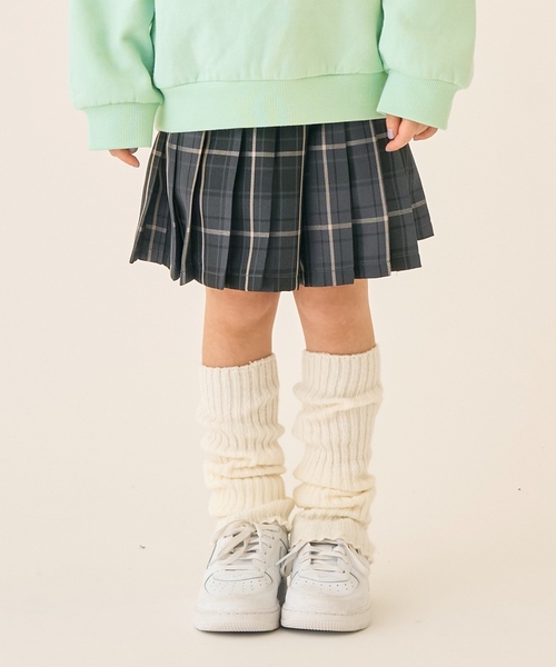 minimal（ミニマル）の「T/Rチェックプリーツキュロット（スカート・キッズ・ピンク/チャコール/オフホワイト・100cm/110cm/120cm/130cm/140cm/90cm）」の3枚目の写真