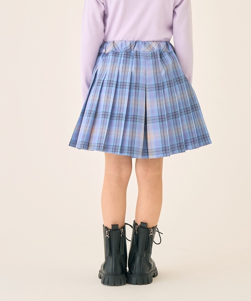 minimal（ミニマル）の「T/Rチェックプリーツキュロット（スカート・キッズ・ピンク/チャコール/オフホワイト・100cm/110cm/120cm/130cm/140cm/90cm）」の16枚目の写真