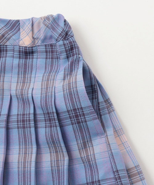 minimal（ミニマル）の「T/Rチェックプリーツキュロット（スカート・キッズ・ピンク/チャコール/オフホワイト・100cm/110cm/120cm/130cm/140cm/90cm）」の10枚目の写真