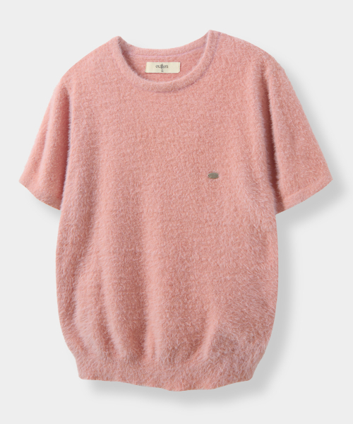 EUGGEN(ユジェン)の「ソフトラウンドハーフニット_ダストピンク(ニット/セーター・レディース・その他・SMALL/MEDIUM)」の3枚目の写真