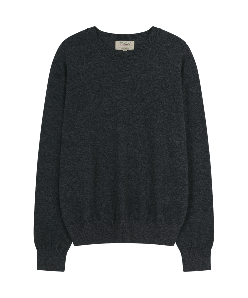 BELLIEF(ベリーフ)の「Essential Wool Comfort Crewneck Knit (Charcoal)(ニット/セーター・メンズ・その他・MEDIUM/LARGE/X-LARGE)」の1枚目の写真