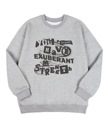 BEMIGHTY（ビーマイティー）の「Brush Lettering Overfit Fleece Sweatshirt [Melange Gray]（スウェット）」