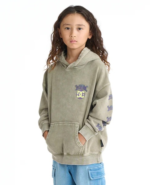 DC(ディーシー)の「DC/ディーシー 26 KD DOUBLE SKULL PH キッズ パーカー YPO261518(パーカー・キッズ・ブラック/ベージュ・130cm/140cm/150cm/160cm)」の6枚目の写真