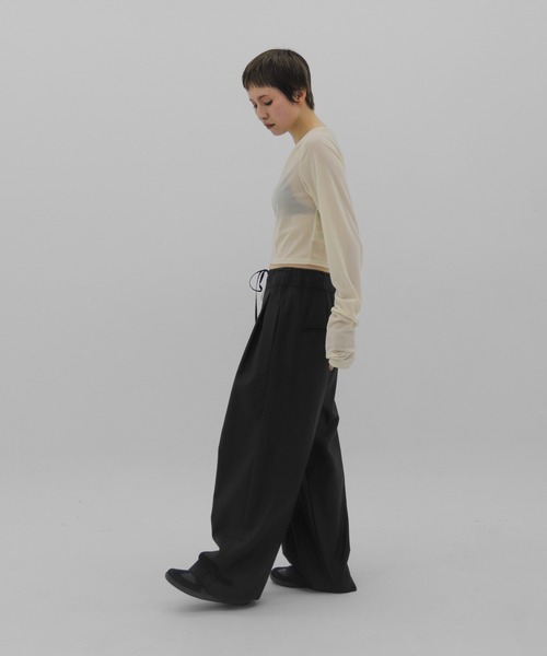 lit(リット)の「Velor Twist Tops(Tシャツ/カットソー・レディース・ダークブラウン/ブラック/アイボリー・FREE)」の20枚目の写真