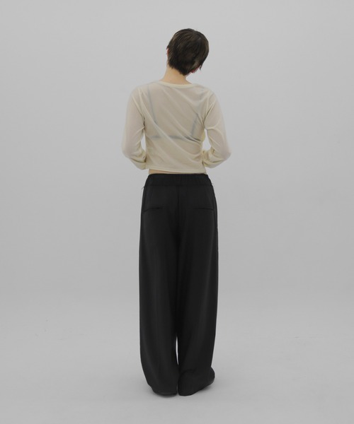 lit(リット)の「Velor Twist Tops(Tシャツ/カットソー・レディース・ダークブラウン/ブラック/アイボリー・FREE)」の19枚目の写真