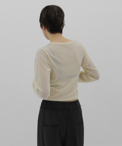 lit(リット)の「Velor Twist Tops(Tシャツ/カットソー・レディース・ダークブラウン/ブラック/アイボリー・FREE)」の12枚目の写真