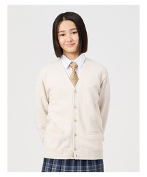 EASTBOY | カーディガン カラー 綿 7G ニット 女子 制服 学生服 中学生 高校生 スクール 中学生 高校生(カーディガン/ボレロ)