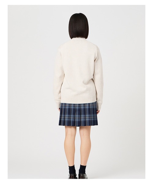 EASTBOY(イーストボーイ)の「カーディガン カラー 綿 7G ニット 女子 制服 学生服 中学生 高校生 スクール 中学生 高校生(カーディガン/ボレロ・キッズ・グレー/ネイビー系/キャメル/オートミール/エンジ・9号/11号/13号)」の13枚目の写真
