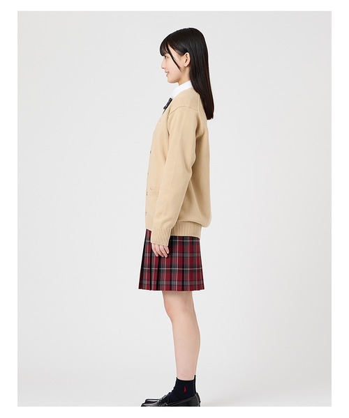 EASTBOY(イーストボーイ)の「カーディガン カラー 綿 7G ニット 女子 制服 学生服 中学生 高校生 スクール 中学生 高校生(カーディガン/ボレロ・キッズ・グレー/ネイビー系/キャメル/オートミール/エンジ・9号/11号/13号)」の18枚目の写真