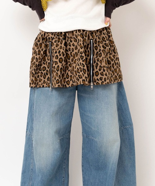 RNA（アールエヌエー）の「G1103 レオパードZIPギャザーミニ（スカート・レディース・アイボリー/ベージュ・MEDIUM）」の17枚目の写真