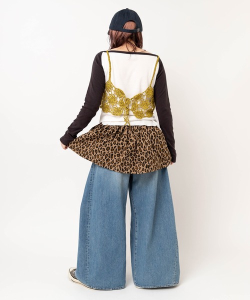 RNA（アールエヌエー）の「G1103 レオパードZIPギャザーミニ（スカート・レディース・アイボリー/ベージュ・MEDIUM）」の16枚目の写真