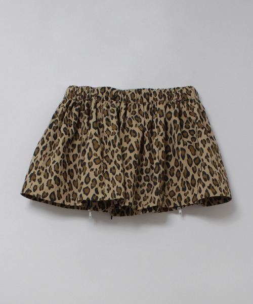 RNA（アールエヌエー）の「G1103 レオパードZIPギャザーミニ（スカート・レディース・アイボリー/ベージュ・MEDIUM）」の10枚目の写真