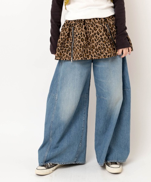 RNA（アールエヌエー）の「G1103 レオパードZIPギャザーミニ（スカート・レディース・アイボリー/ベージュ・MEDIUM）」の6枚目の写真