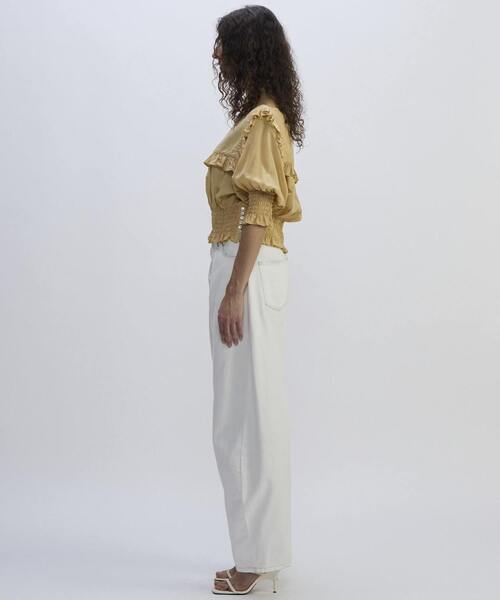 CURRENTAGE（カレンテージ）の「Denim Barrel Pants（デニムパンツ・レディース・インディゴブルー/ホワイト・2/1）」の8枚目の写真