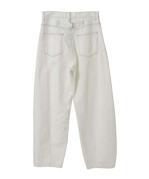 CURRENTAGE（カレンテージ）の「Denim Barrel Pants（デニムパンツ・レディース・インディゴブルー/ホワイト・2/1）」の13枚目の写真
