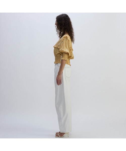 CURRENTAGE（カレンテージ）の「Denim Barrel Pants（デニムパンツ・レディース・インディゴブルー/ホワイト・2/1）」の19枚目の写真