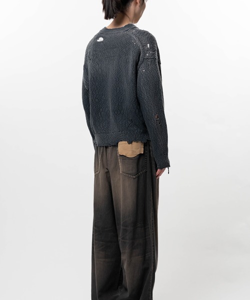 Maison MIHARA YASUHIRO(メゾンミハラヤスヒロ)の「Sun Faded Like Knit Cardigan(カーディガン/ボレロ・メンズ・ブラック/グレー/ブラウン・44/46/48)」の6枚目の写真