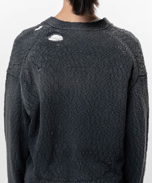 Maison MIHARA YASUHIRO(メゾンミハラヤスヒロ)の「Sun Faded Like Knit Cardigan(カーディガン/ボレロ・メンズ・ブラック/グレー/ブラウン・44/46/48)」の8枚目の写真