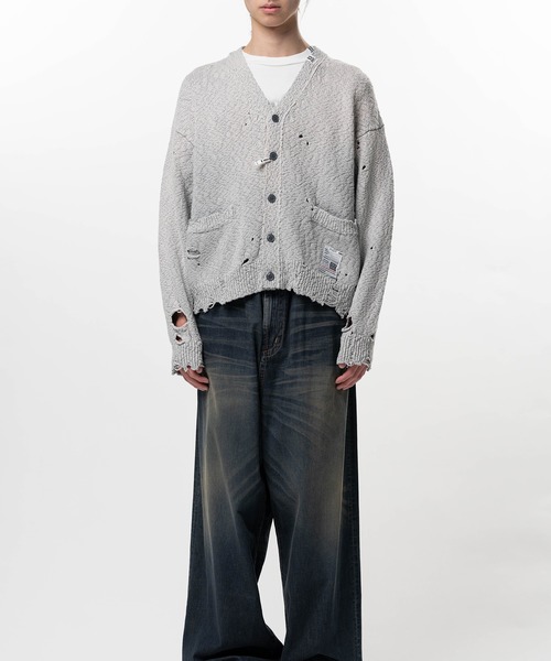 Maison MIHARA YASUHIRO(メゾンミハラヤスヒロ)の「Sun Faded Like Knit Cardigan(カーディガン/ボレロ・メンズ・ブラック/グレー/ブラウン・44/46/48)」の9枚目の写真