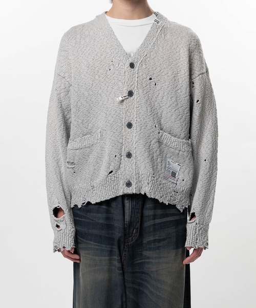 Maison MIHARA YASUHIRO(メゾンミハラヤスヒロ)の「Sun Faded Like Knit Cardigan(カーディガン/ボレロ・メンズ・ブラック/グレー/ブラウン・44/46/48)」の12枚目の写真