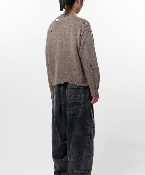 Maison MIHARA YASUHIRO(メゾンミハラヤスヒロ)の「Sun Faded Like Knit Cardigan(カーディガン/ボレロ・メンズ・ブラック/グレー/ブラウン・44/46/48)」の15枚目の写真
