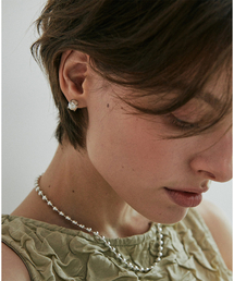 [925 silver] Deux.silver.225 / ecrin pearl earring (8mm)