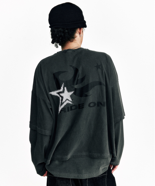SSERPE（セルぺ）の「フレームスター レイヤードロングスリーブT ピグメントチャコール（Tシャツ/カットソー・レディース・その他・2/3）」の5枚目の写真